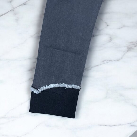 Versace 19V69 Italia Grey Jeans Stretch Skinny Cuffed Crop For Woman Size 29 - Picture 7 of 8